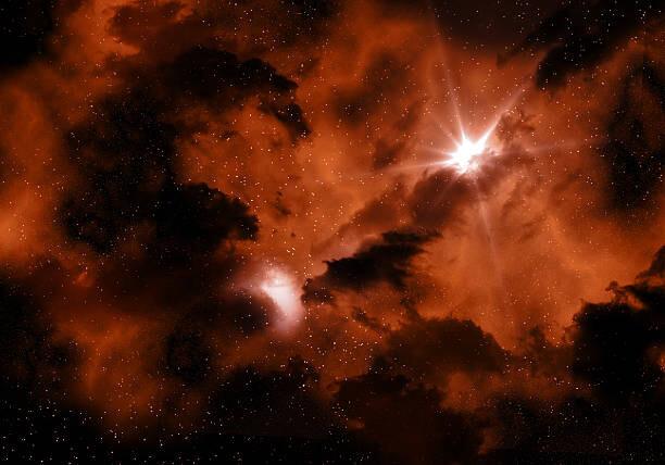 Fototapet Fiery Space sky background