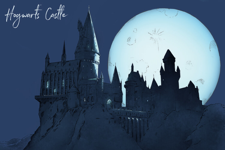 Harry Potter - Hogwarts Castlle Fototapet