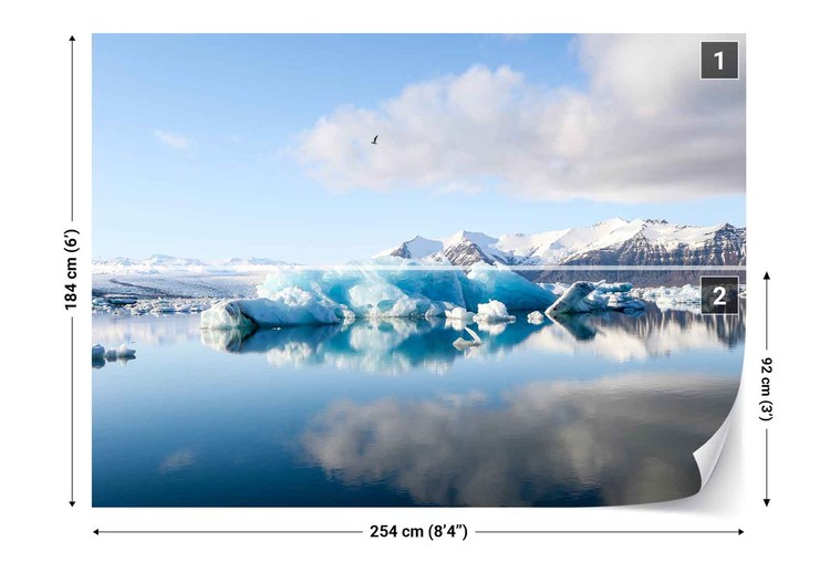 Iceberg Reflection Fototapet Tapet Pa Europosters Se