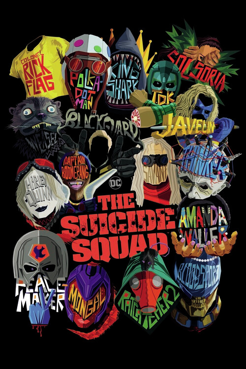 Fototapet Suicide Squad - Icons