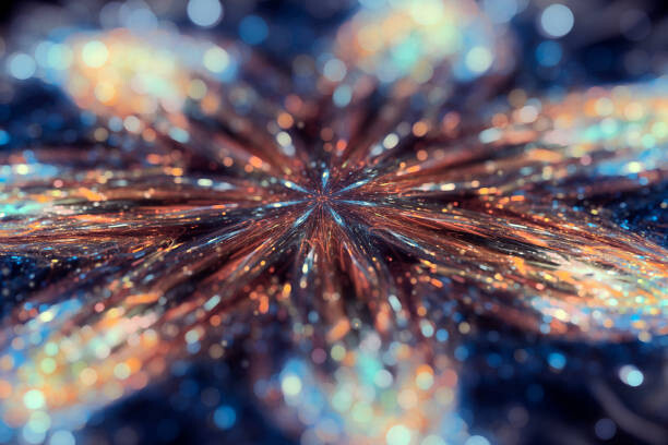 Fototapeta Abstract glowing Star background with particles