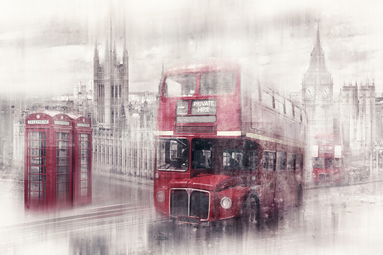 City Art LONDON Westminster Collage Fototapeta