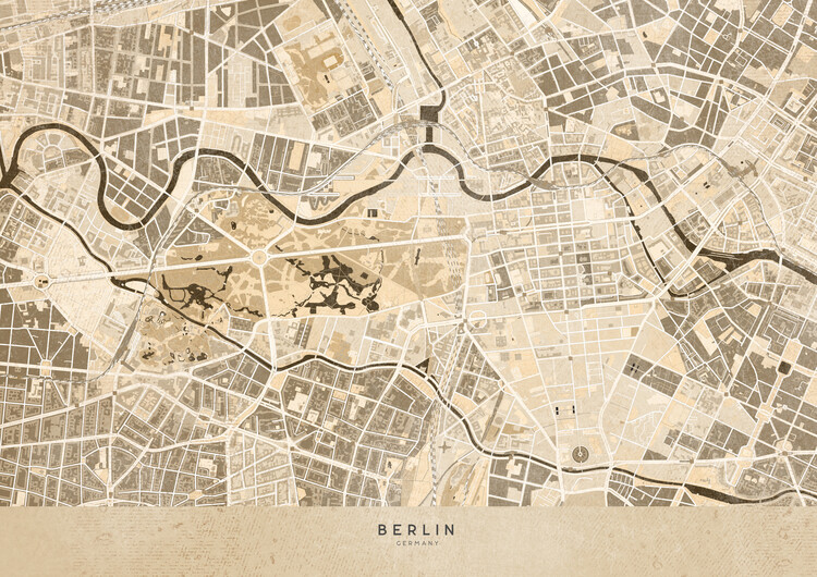 Fototapeta Sepia vintage map of Berlin