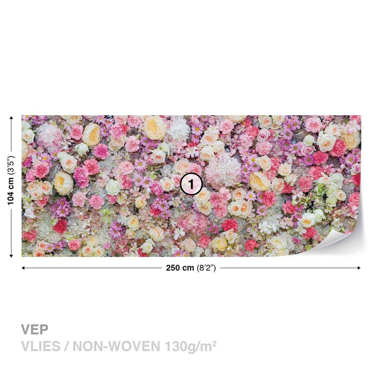 Fototapete Tapete Beautiful Flowers Pastel Colours Bei Europosters Kostenloser Versand