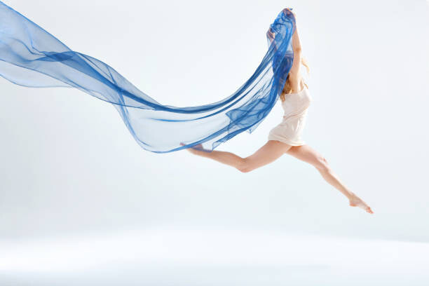 Fototapete Blue Cloth and Motion