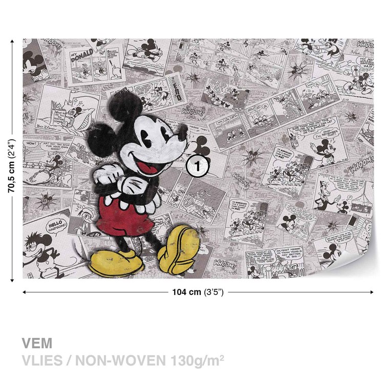 - Fototapete, bei Maus Kostenloser Versand EuroPosters Tapete Vintage Disney Micky