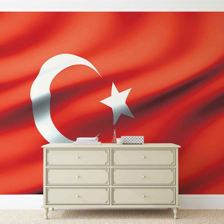 Fototapete, Tapete Flagge Tuerkei bei EuroPosters ...