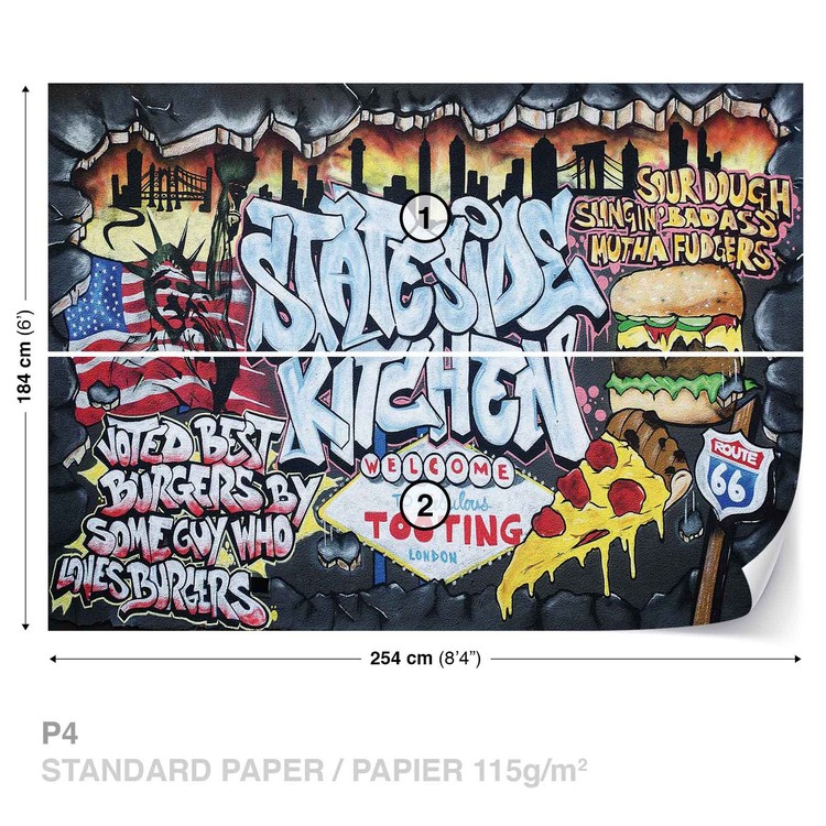 Fototapete, Tapete Graffiti Street Art Kitchen bei EuroPosters
