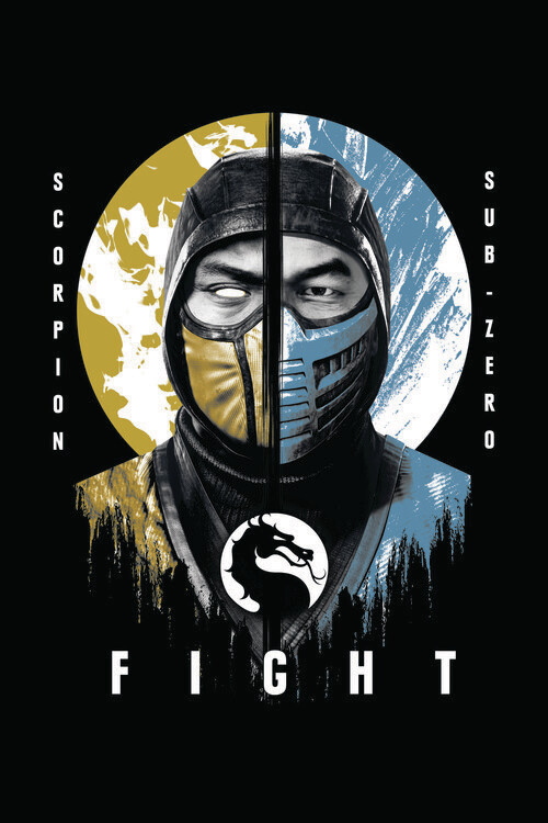 Fototapete Mortal Kombat - Scropion & Sub-Zero