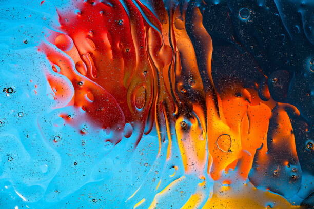 Fototapete Red, orange, blue, yellow colorful abstract