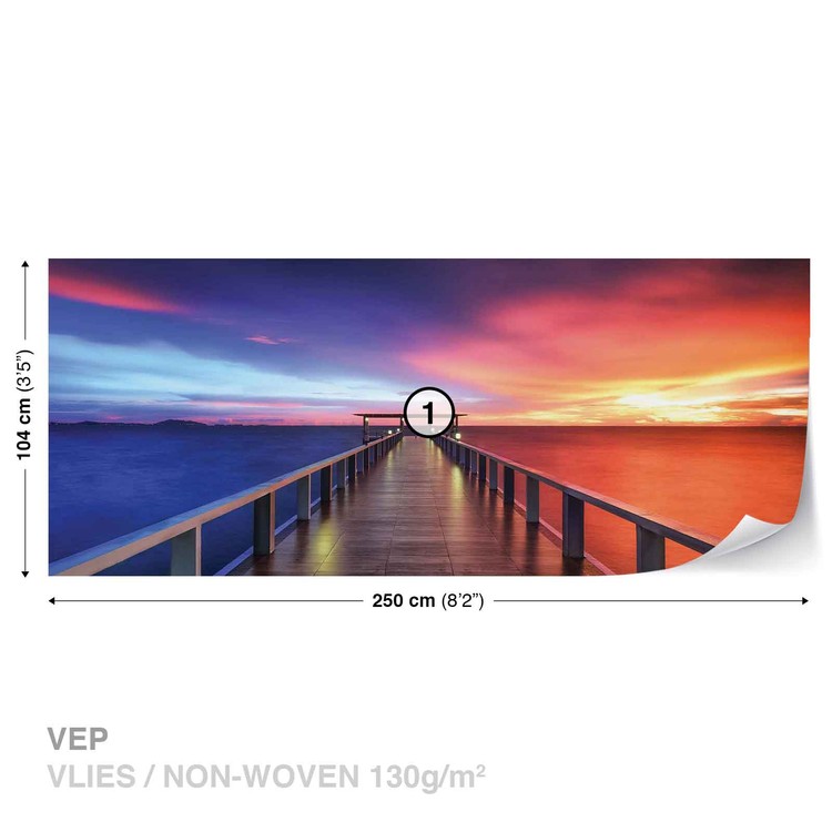 Fototapete Tapete Weg Brucke Sonne Sonnenuntergang Bei Europosters Kostenloser Versand