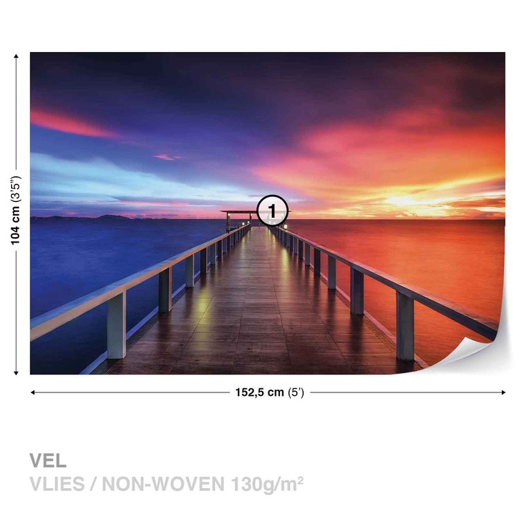 Fototapete Tapete Weg Brucke Sonne Sonnenuntergang Bei Europosters Kostenloser Versand