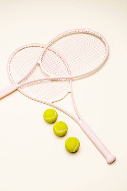 Fototapet 3d Render of Two Pink Tennis