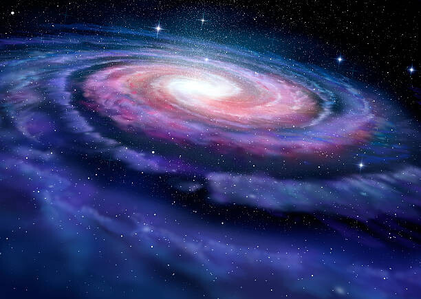 Fototapet Spiral galaxy, illustration of Milky Way