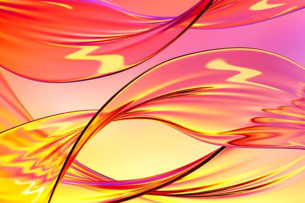 Fototapeta Beautiful glass splash. Transparent, clear yellow,