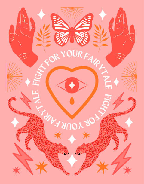 Fototapeta Boho mystical vector posters with inspirational