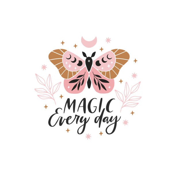 Fototapeta Celestial butterfly vector illustration.