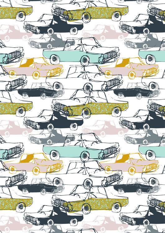 Fototapeta Cool Cars - Pattern