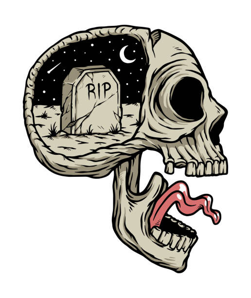 Fototapeta death in my mind illustration