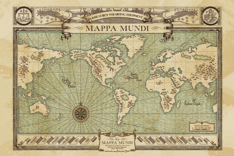 Fototapeta Fantastická zvířata - Mappa Mundi