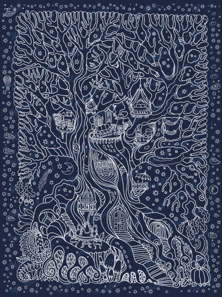 Fototapeta Fantasy winter landscape. Fairy tale tree