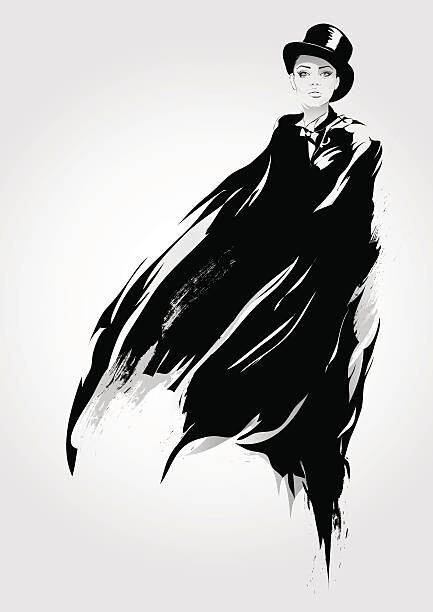 Fototapeta Fashion girl in sketch-style