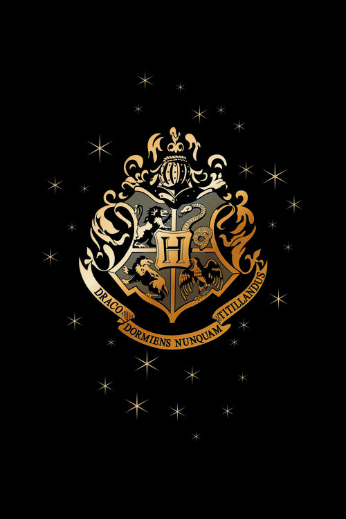 Fototapeta Hogwarts Golden Emblem