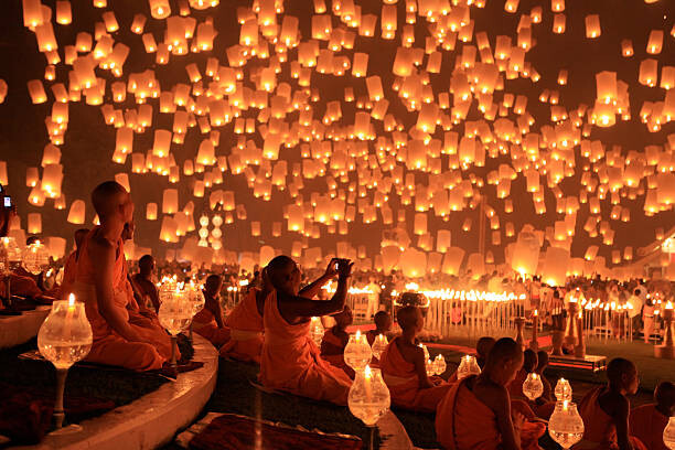 Fototapeta Loy Kratong - Floating Lantern Festival 1