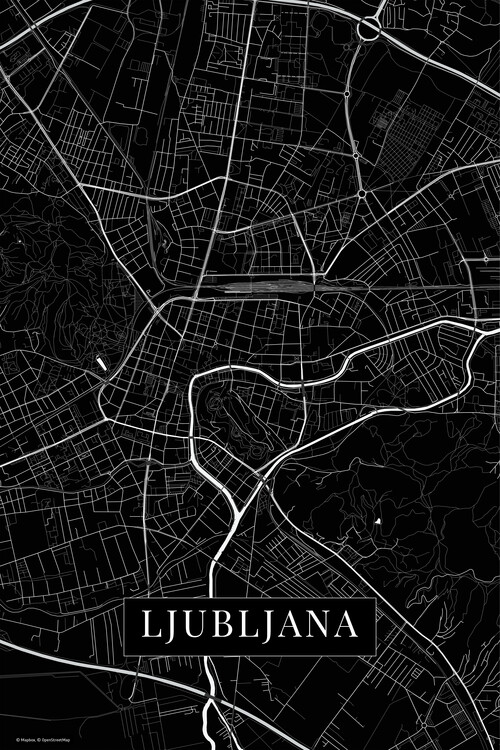 Fototapeta Lubljana black