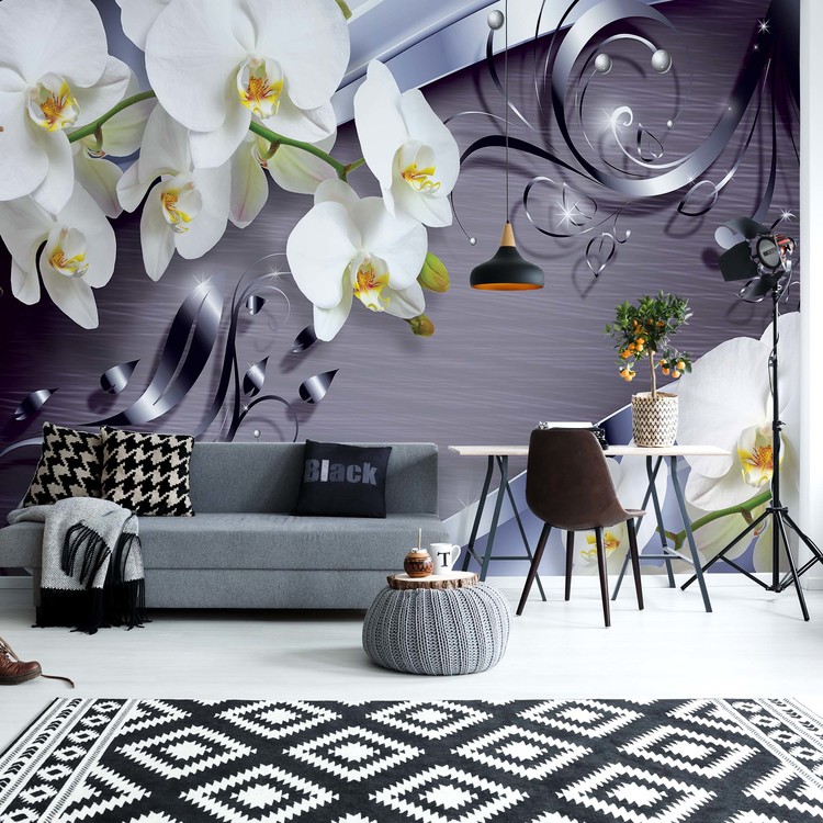 Luxury Ornamental Design Orchids fototapeta, tapeta na zeď na Posters.cz