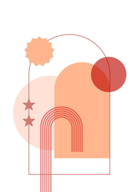 Fototapeta Modern minimalist abstract aesthetic boho poster