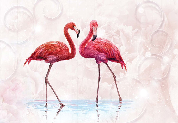 Fototapeta Modern Tropical Flamingos
