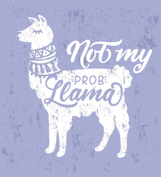 Fototapeta No my probllama motivational vector illustration