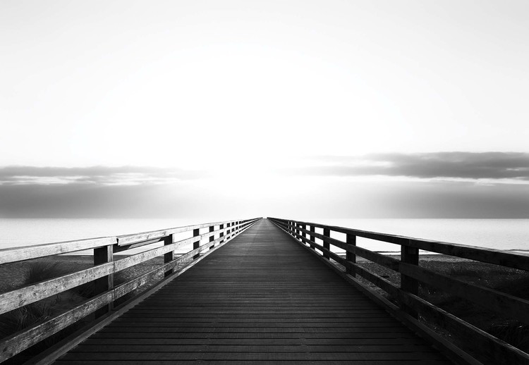 Fototapeta Ocean Pier Black And White
