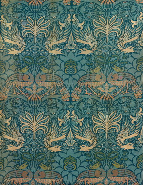 Fototapeta Peacock and Dragon Textile Design, c.1880