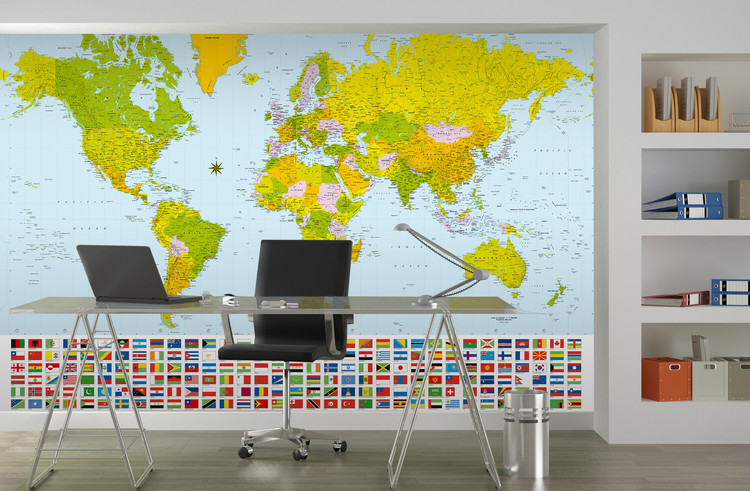 Fototapeta Politická mapa sveta