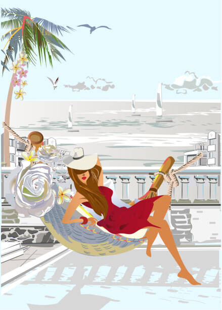 Fototapeta Series of tropical backgrounds with a