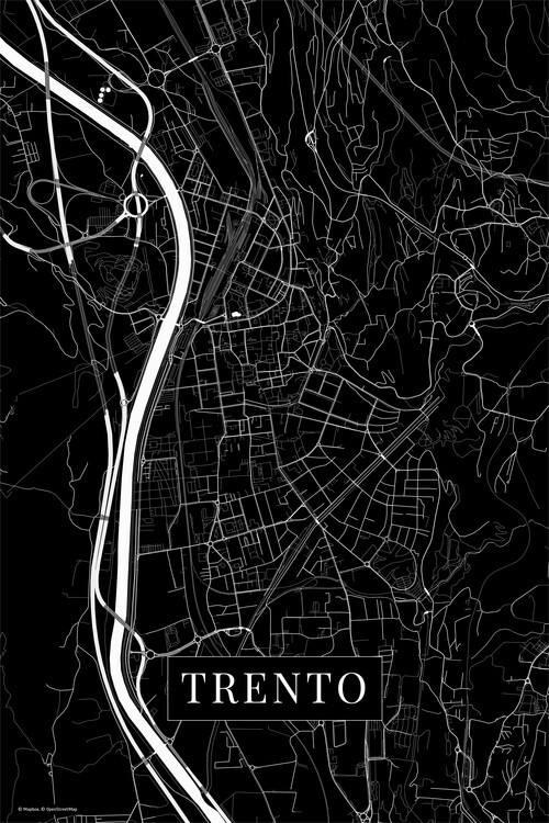 Fototapeta Trento black