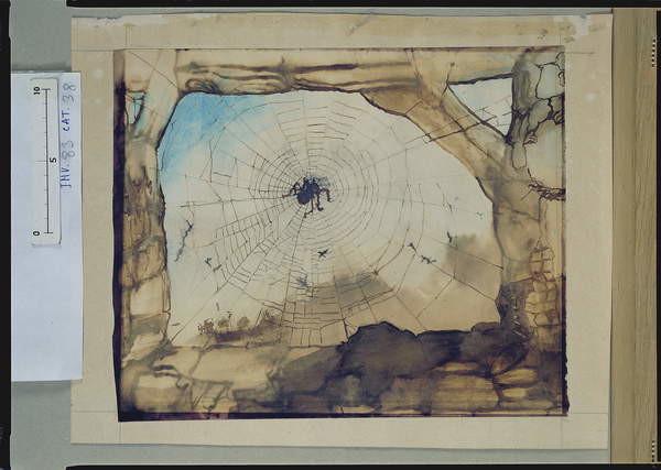 Fototapeta Vianden through a Spider's Web