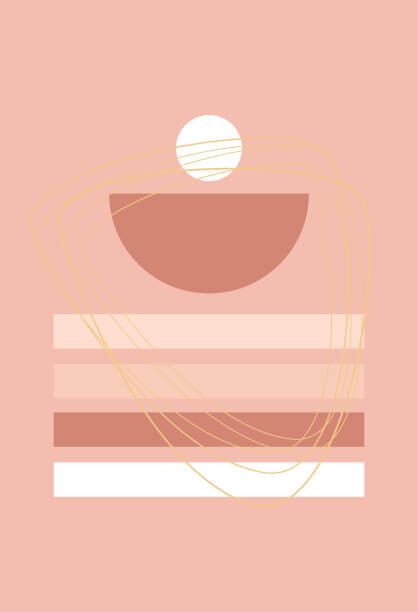 Fototapeta Wall art. Minimalistic abstract art background.