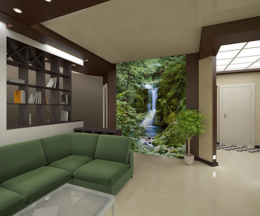 Fototapeta WATERFALL IN SPRING