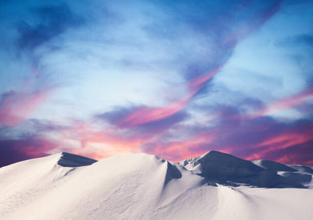 Fototapeta Winter Sunset In The Mountains