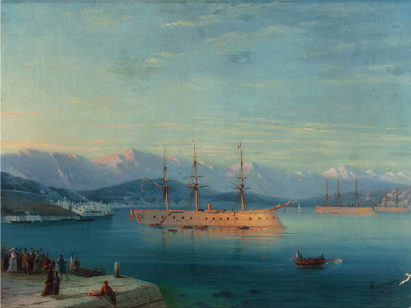 Samolepka French Ships Departing the Black Sea, 1871