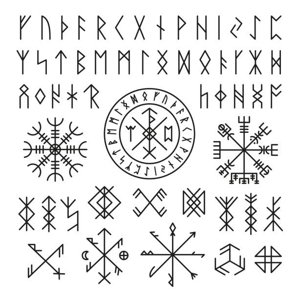 Um Leck Ilustrace Futhark Viking Norse Runic Design Icons Futhark Viking Norse Runic Design Icons I196855