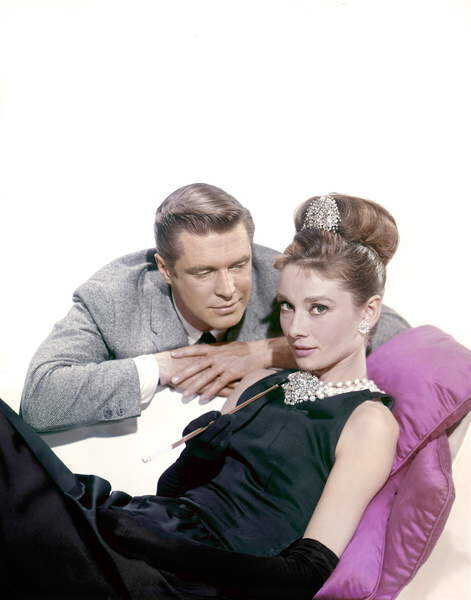 Tričko George Peppard And Audrey Hepburn, Breakfast At Tiffany'S 1961 Directed By Blake Edwards