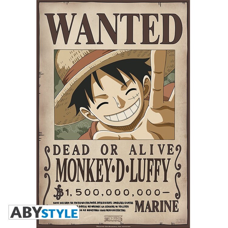 Llavero Madera Wanted Luffy