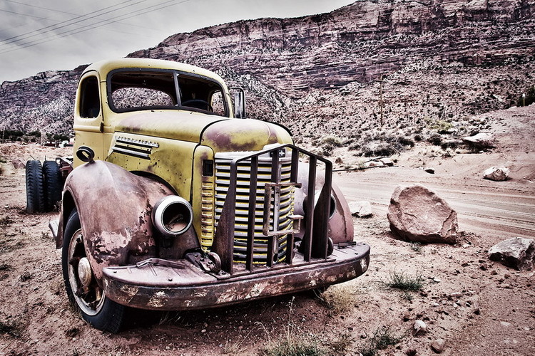 Glasbilder Cars - Old car