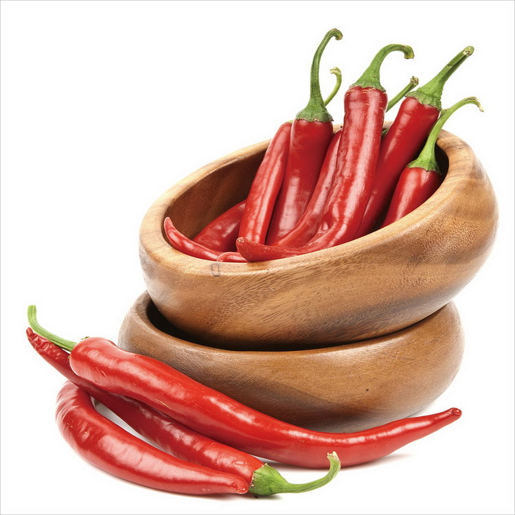 Glasbilder Chili Peppers