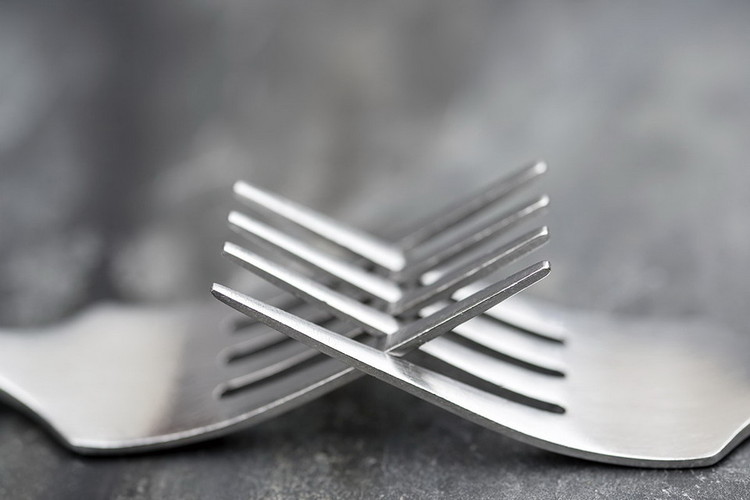 Glasbilder Forks - Connections