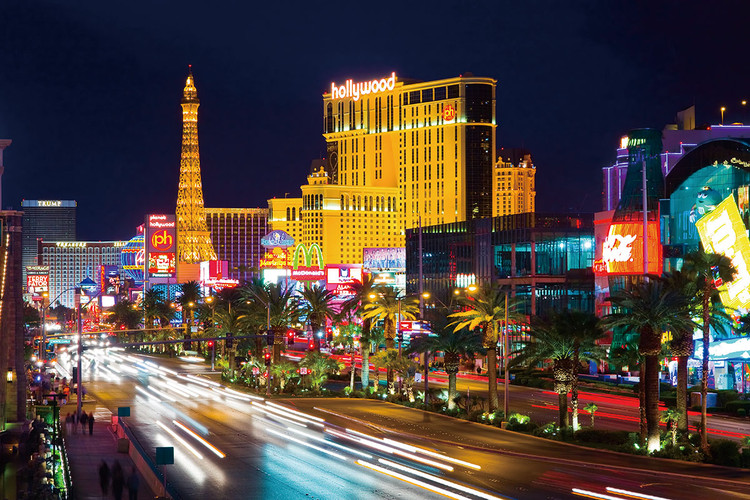 Glasbilder Las Vegas At Night